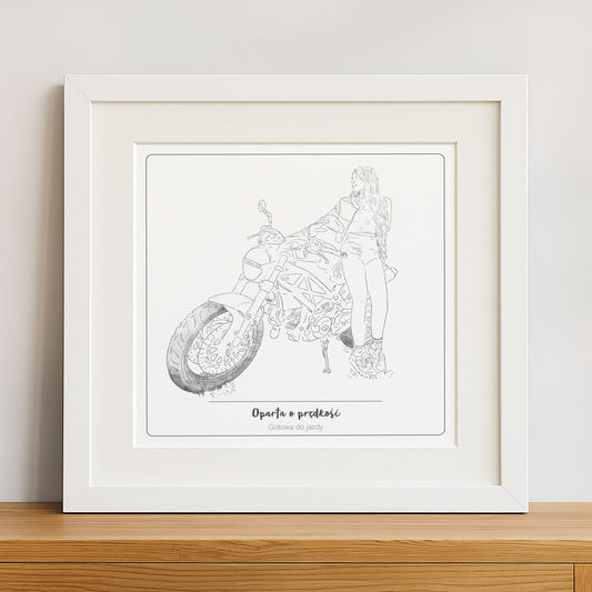 Pamiątka z motorem – Portret dla motomaniaka