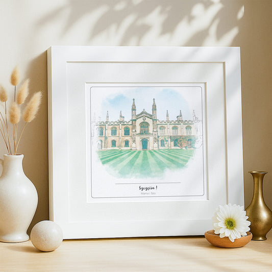 Pamiątka ślubu – Pamiątkowy rysunek miejsca ślubu