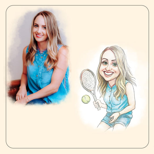 Karykatura grupowa - Piękna pamiątka