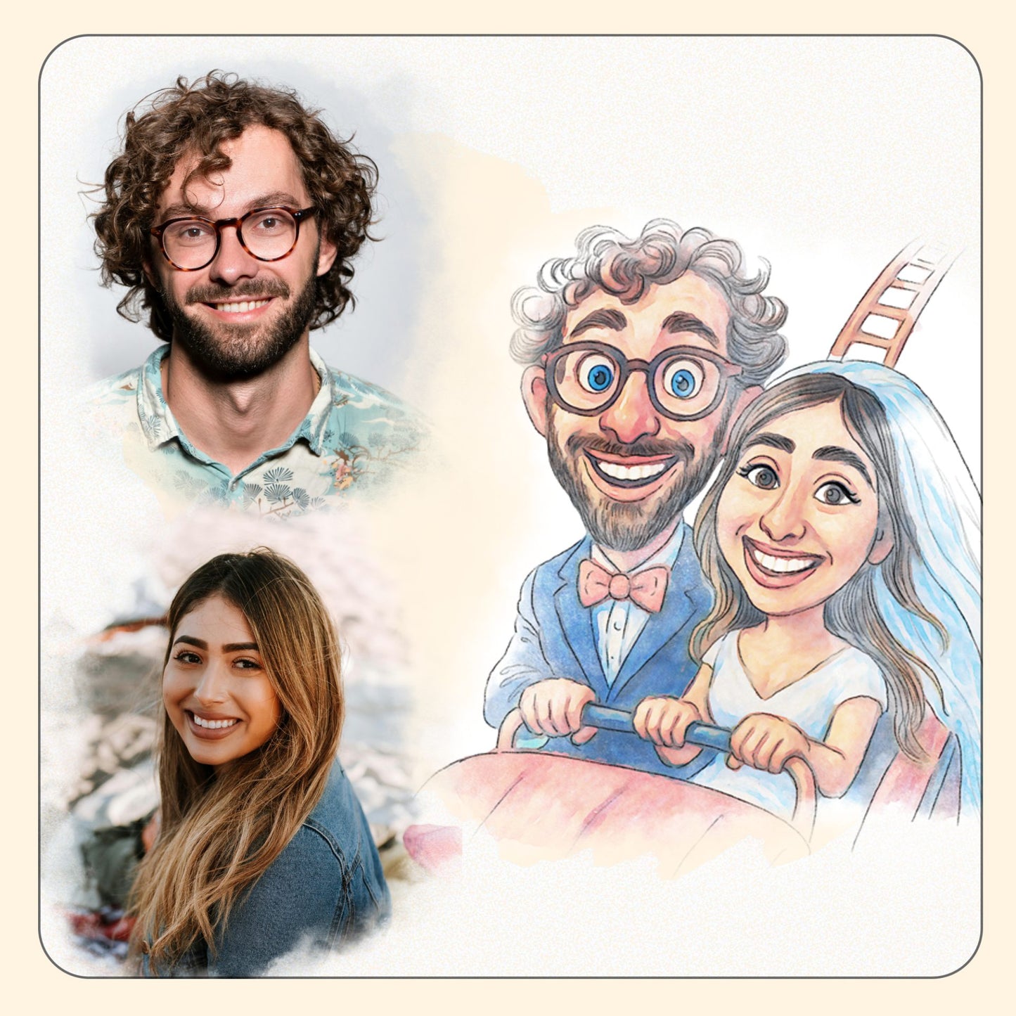 Karykatura ślubna – personalizowany portret ze zdjęcia