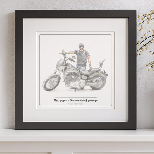 Pamiątka z motorem – Portret dla motomaniaka