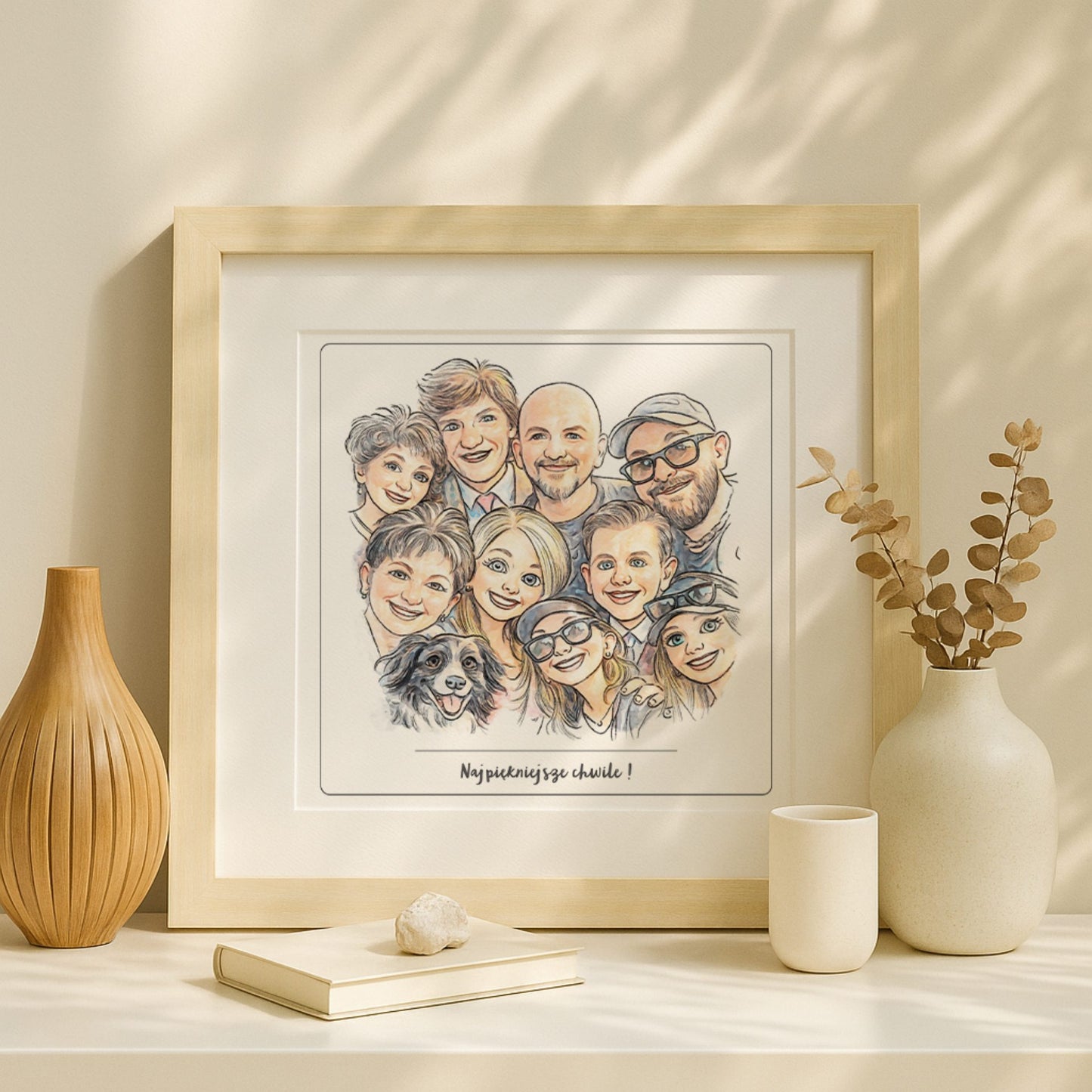 Karykatura grupowa - Piękna pamiątka